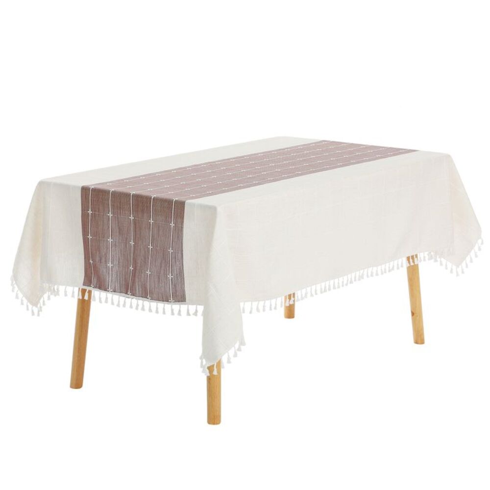 1 Pack Rectangle Rustic Tablecloth, 55x79inch Purple